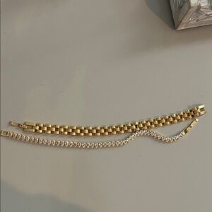 Tennis bracelet & link chain